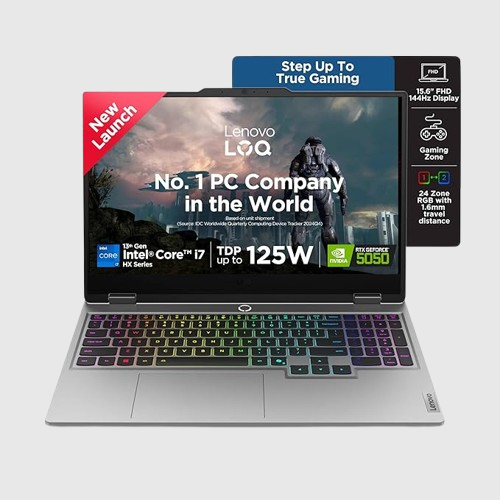 Lenovo LOQ Gaming Series Laptop | Intel Core i7-13700HX | NVIDIA RTX 5050 8GB | 15.6″ FHD 144Hz | Windows 11 + Office 2024 | Brand New